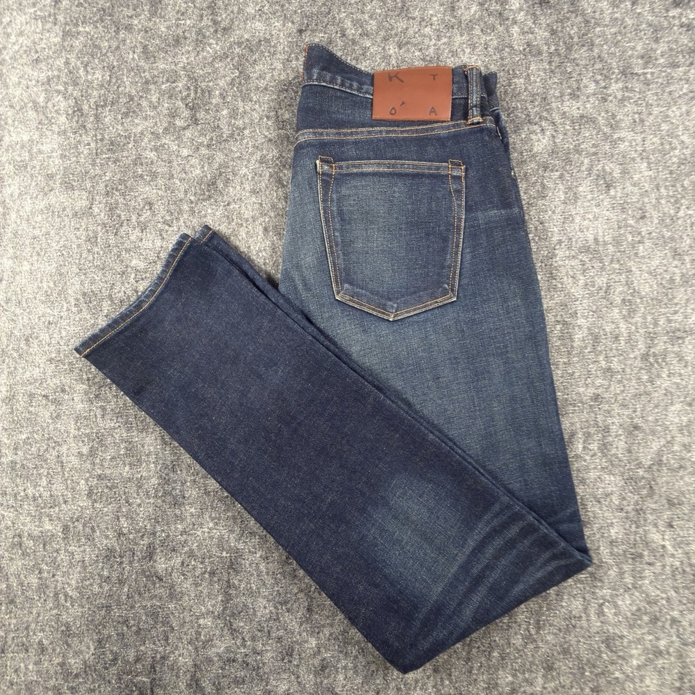 KATO The Scissors Jeans Mens 33x34 Jetty 4-Way Stretch Selvedge Denim USA NWOT